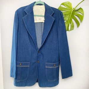 JcPenney Vintage Jean Blazer appx size L